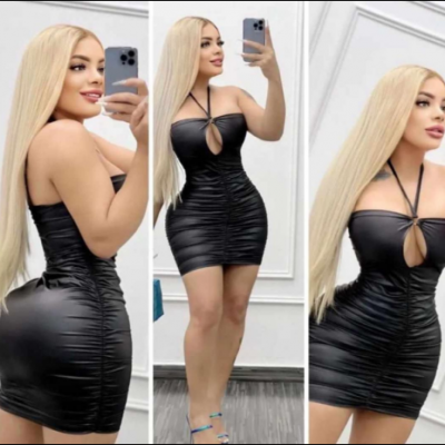 Robe faux cuir